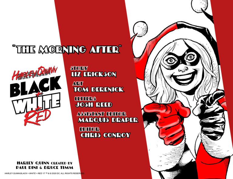 harley quinn black white and red all over