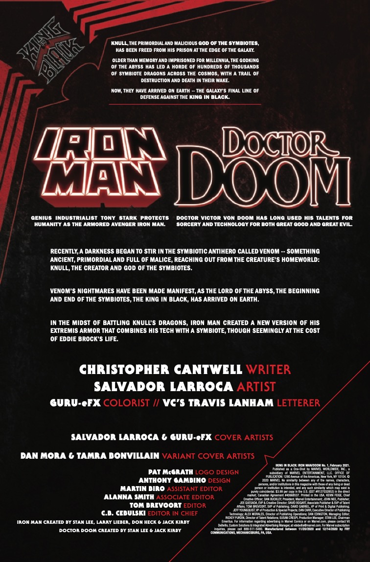 King in Black: Iron Man/Doom #1