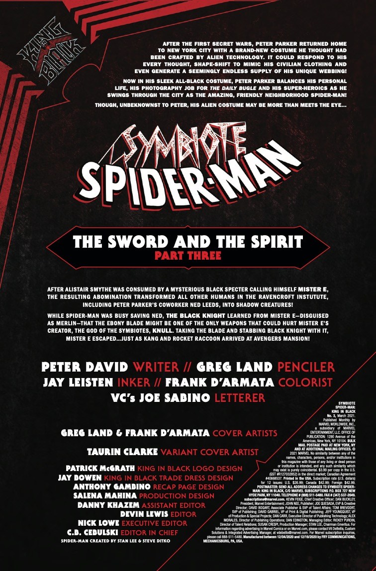 Symbiote Spider-Man: King in Black #3 preview