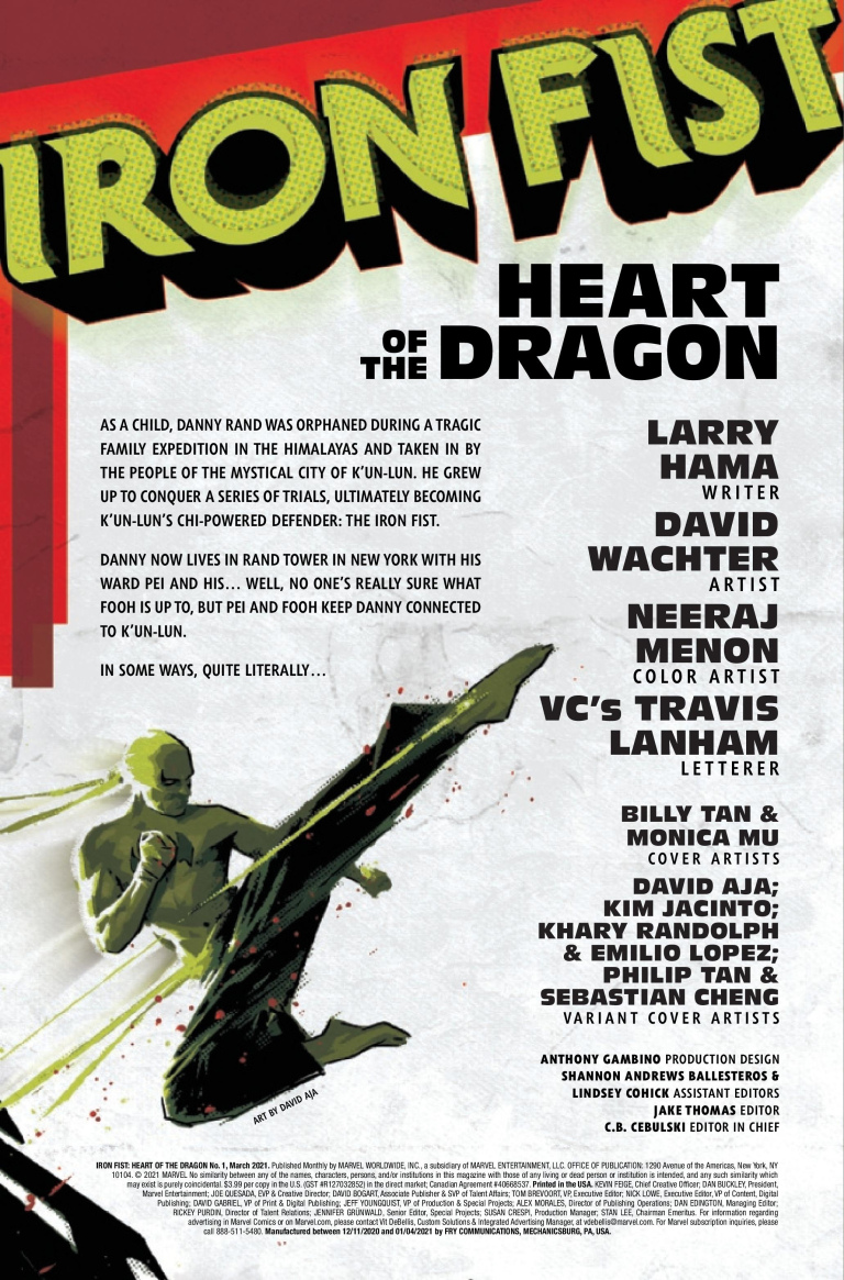Iron Fist: Heart of the Dragon #1 preview